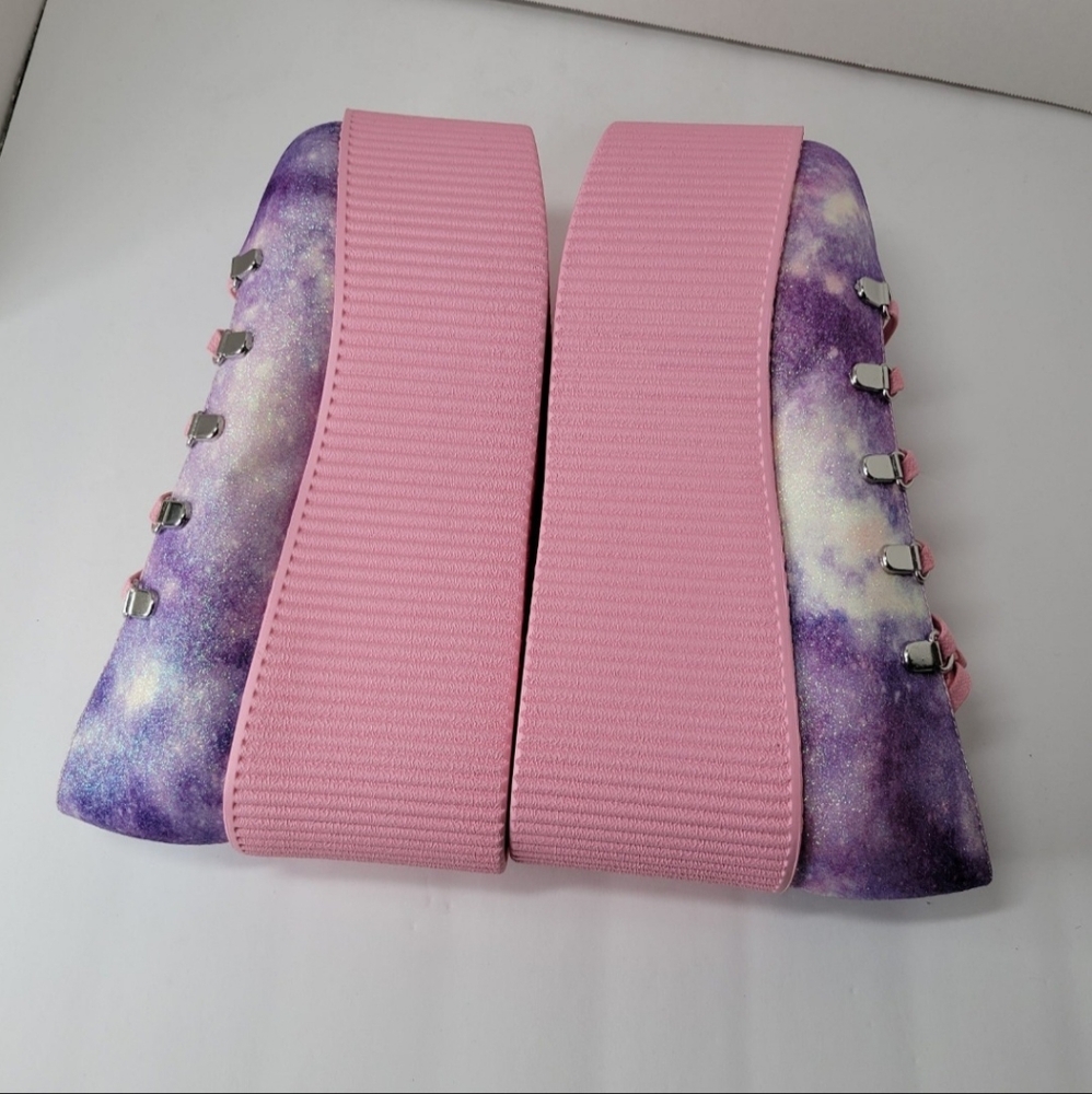 Y.R.U. Pink Galaxy Kaos Ballerina Platforms - Picture 6 of 12